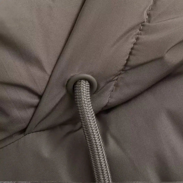 Zip Closure Hooded Puffer Coat