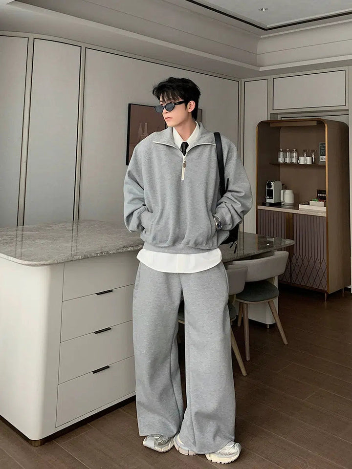 Zip-Up Casual Sports Suit