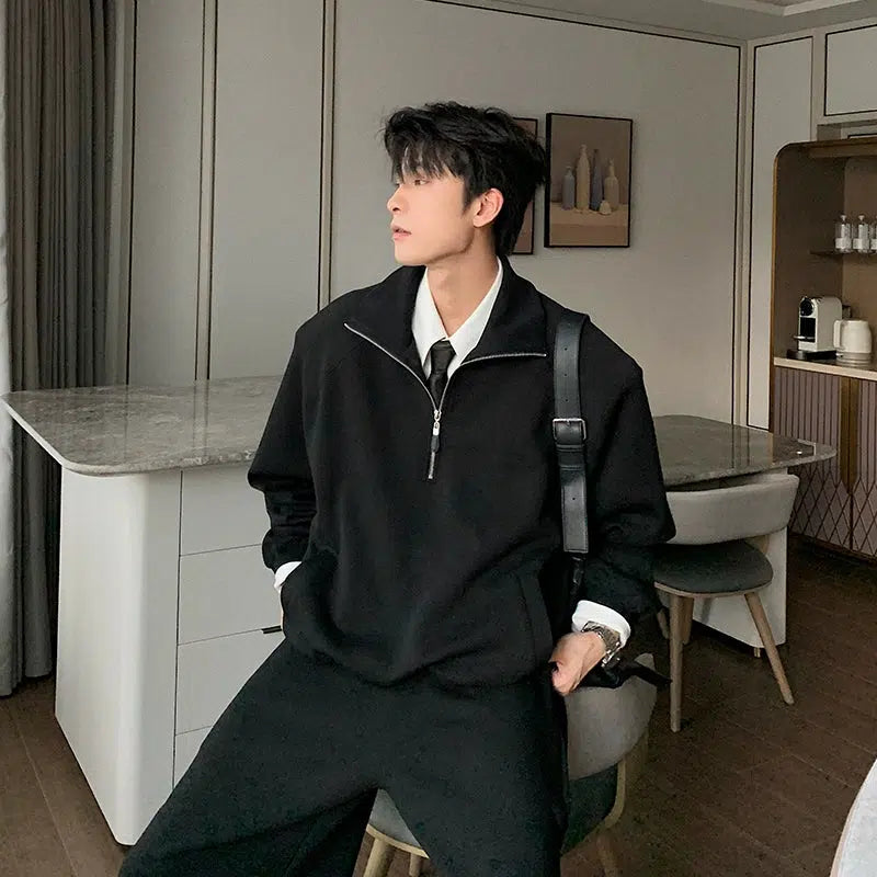 Zip-Up Casual Sports Suit