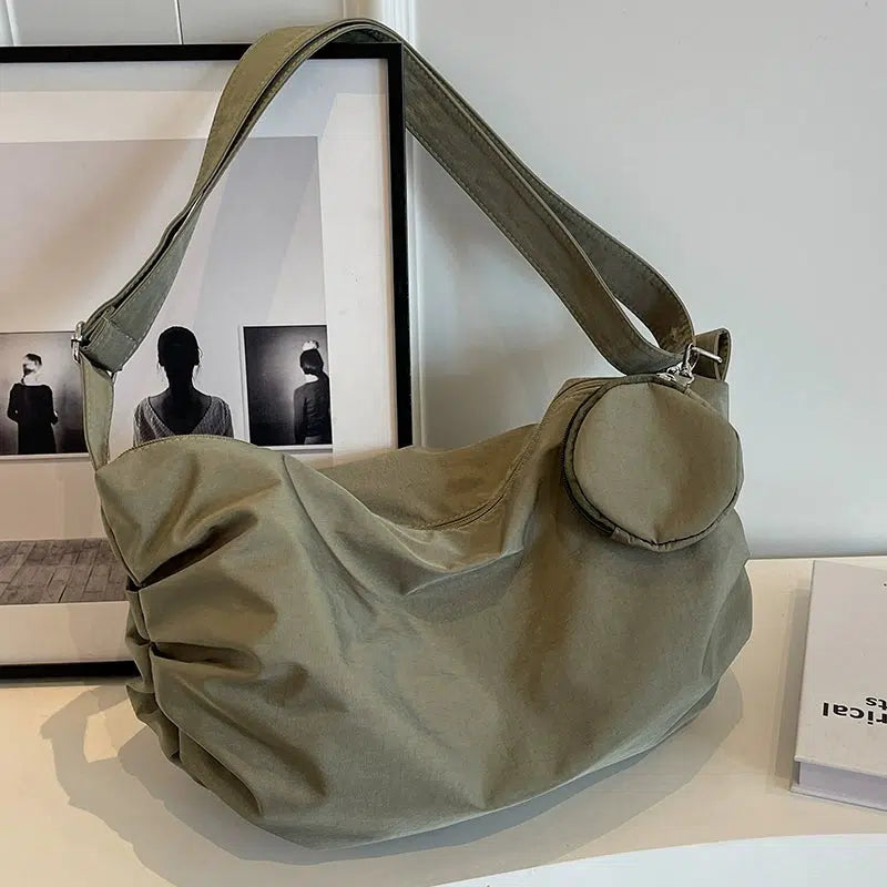 Zipper Closure Casual Sling Tote Bag