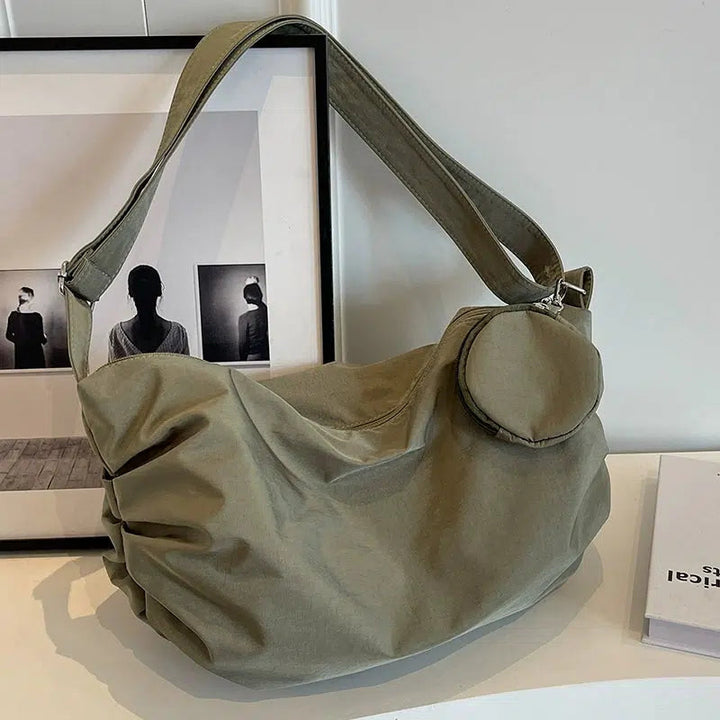 Zipper Closure Casual Sling Tote Bag