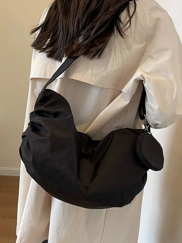 Zipper Closure Casual Sling Tote Bag