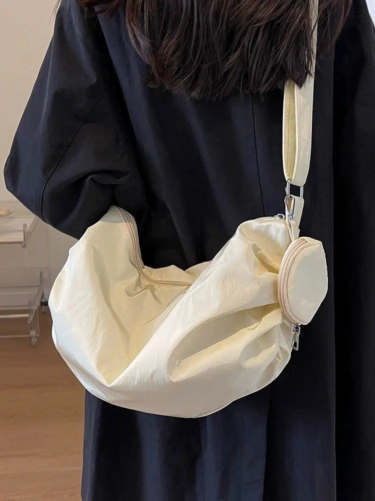 Zipper Closure Casual Sling Tote Bag