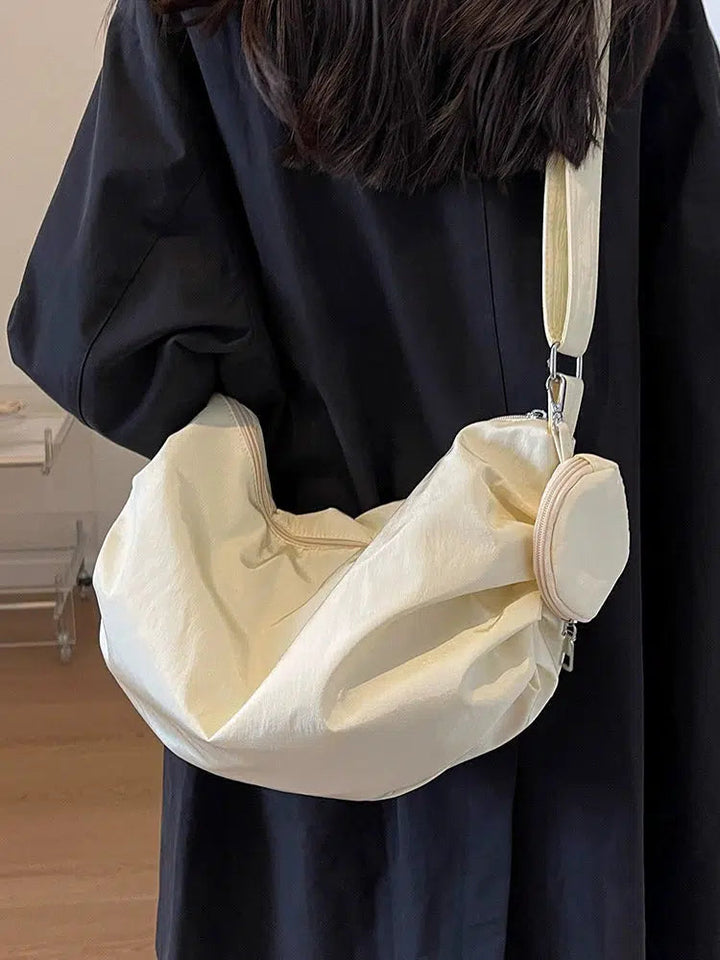 Zipper Closure Casual Sling Tote Bag