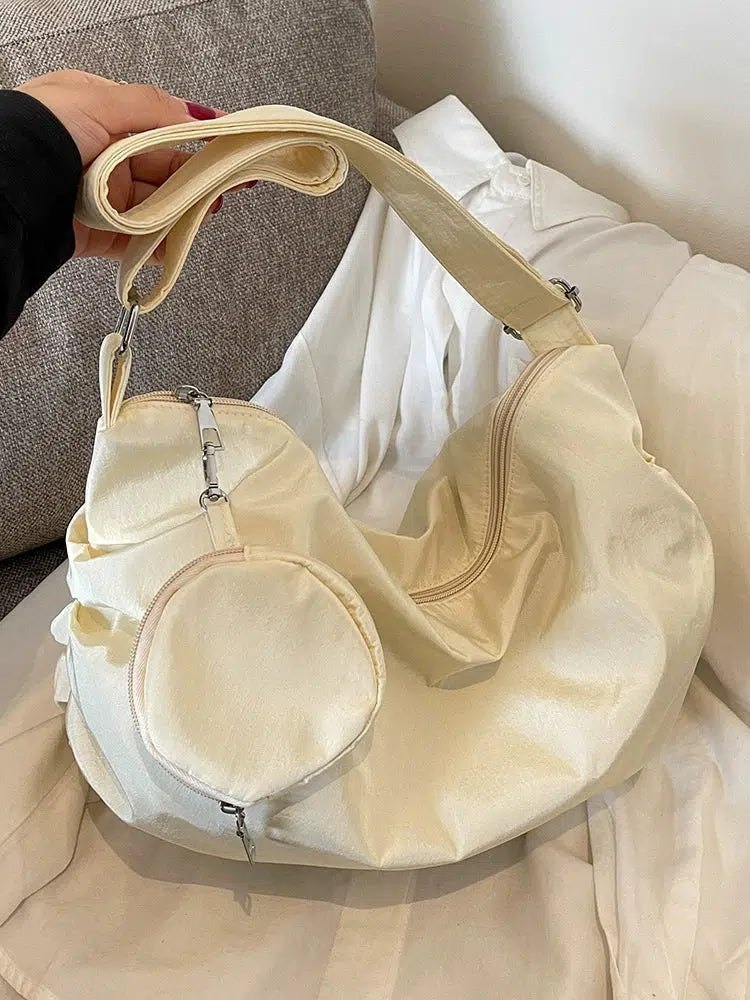 Zipper Closure Casual Sling Tote Bag