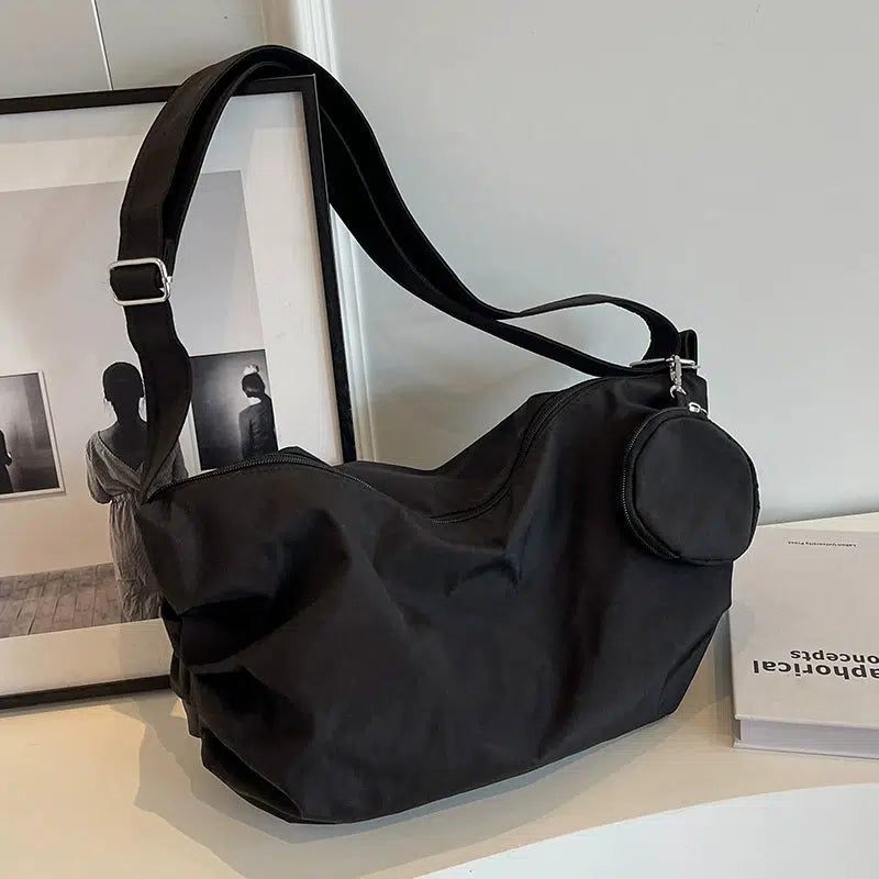 Zipper Closure Casual Sling Tote Bag