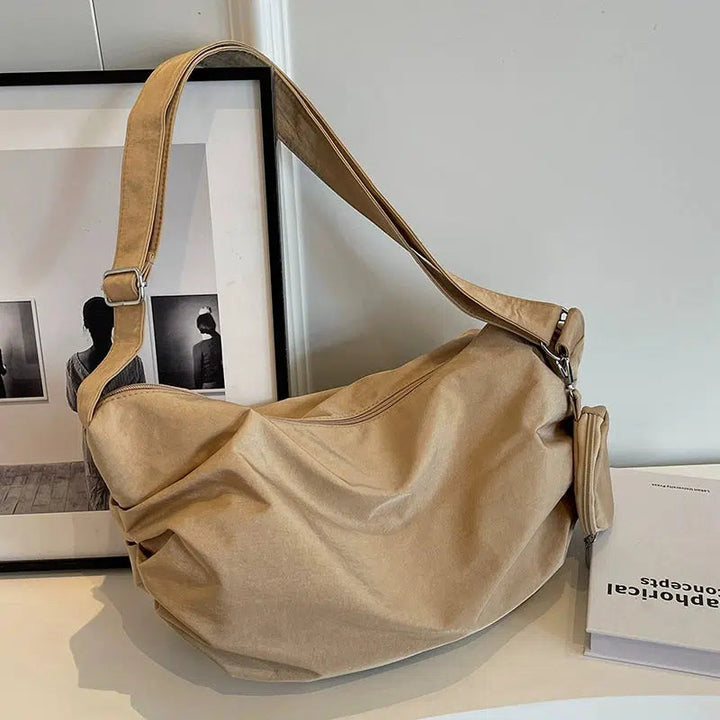 Zipper Closure Casual Sling Tote Bag