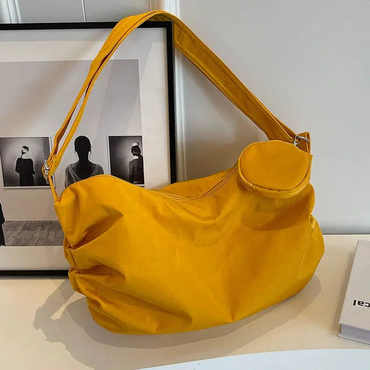 Zipper Closure Casual Sling Tote Bag