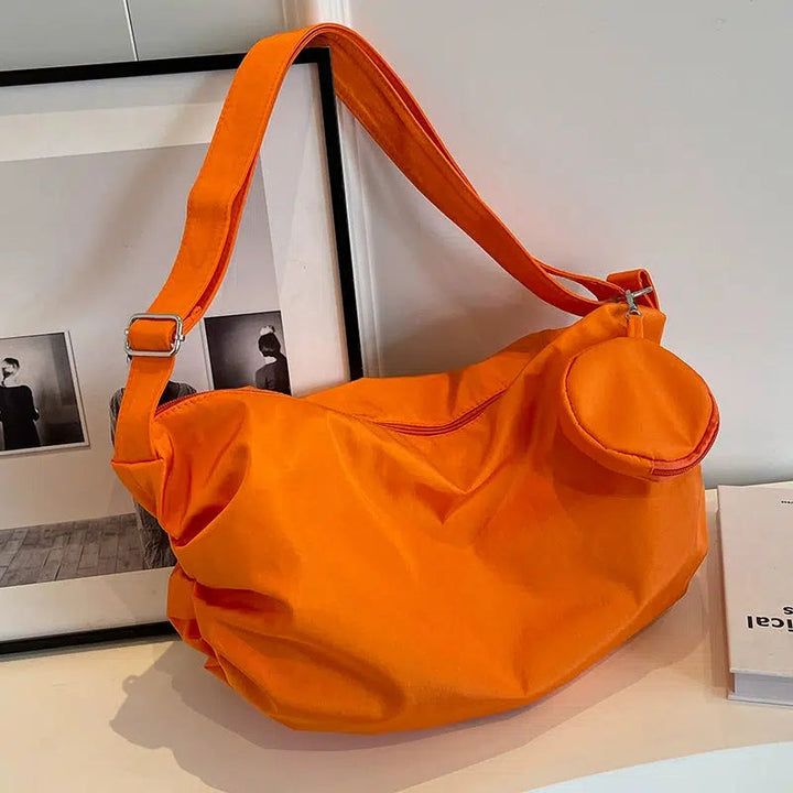 Zipper Closure Casual Sling Tote Bag