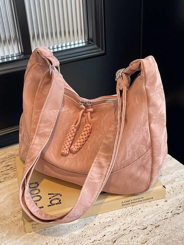 Zipper Closure Shoulder Bag
