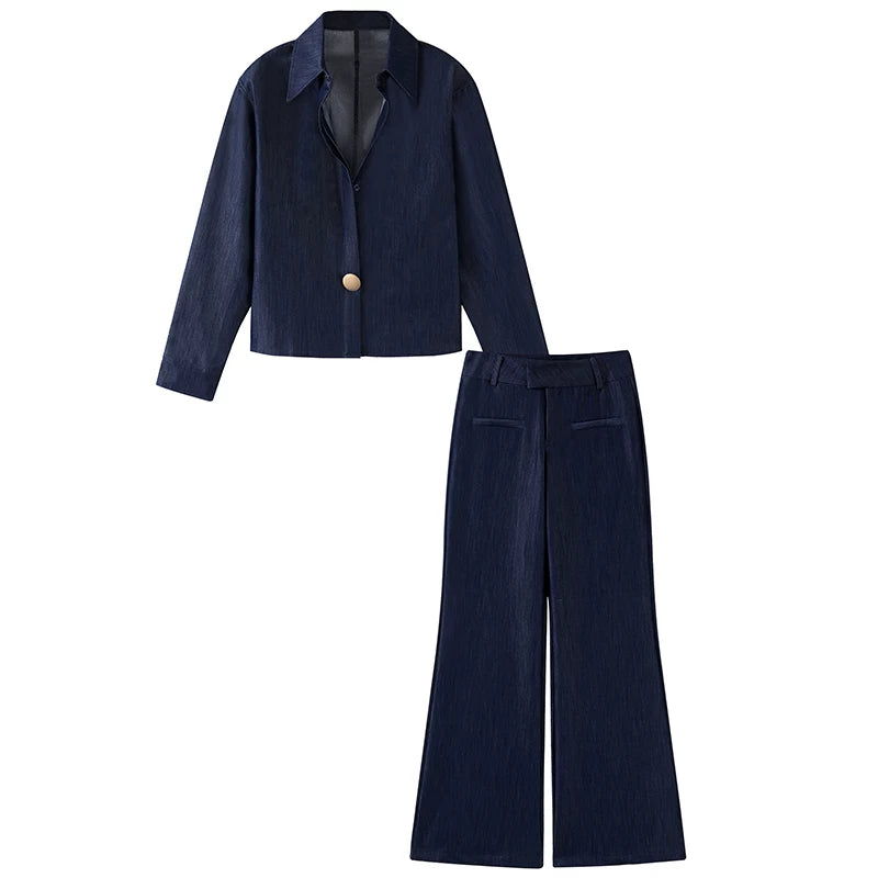 Denim Drop-Shoulder Shirt and Pants