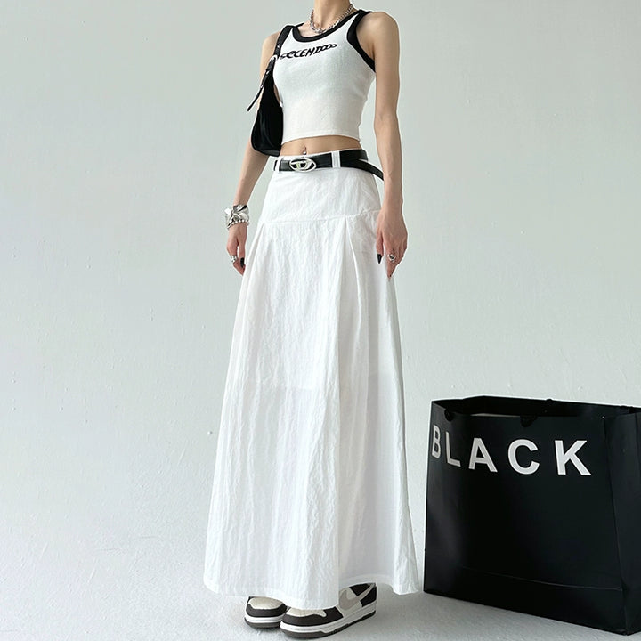 A-line Mid-Length Casual Skirt