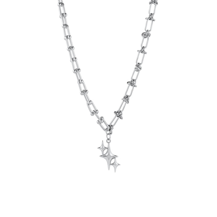 Four-Pointed Star Pendant Chain Necklace