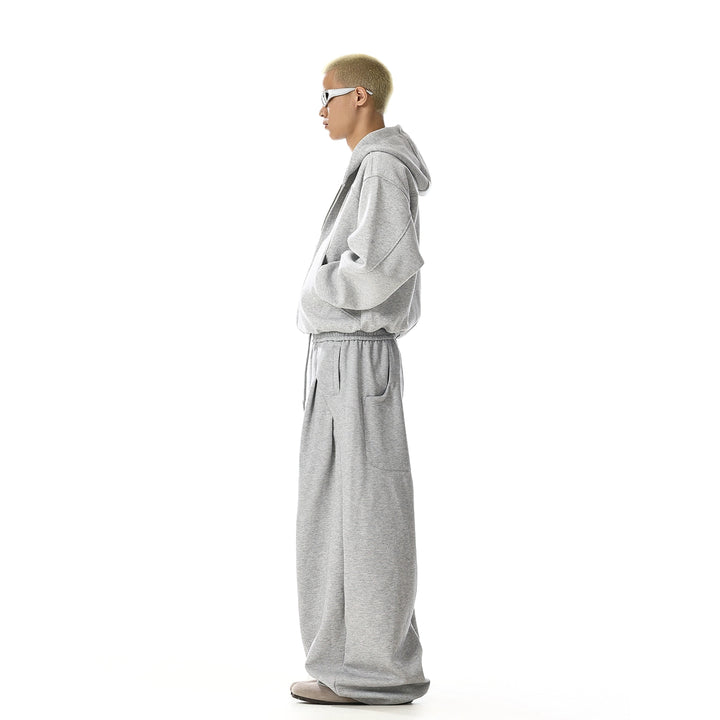 Wide Leg Deconstructed Casual Sweatpants