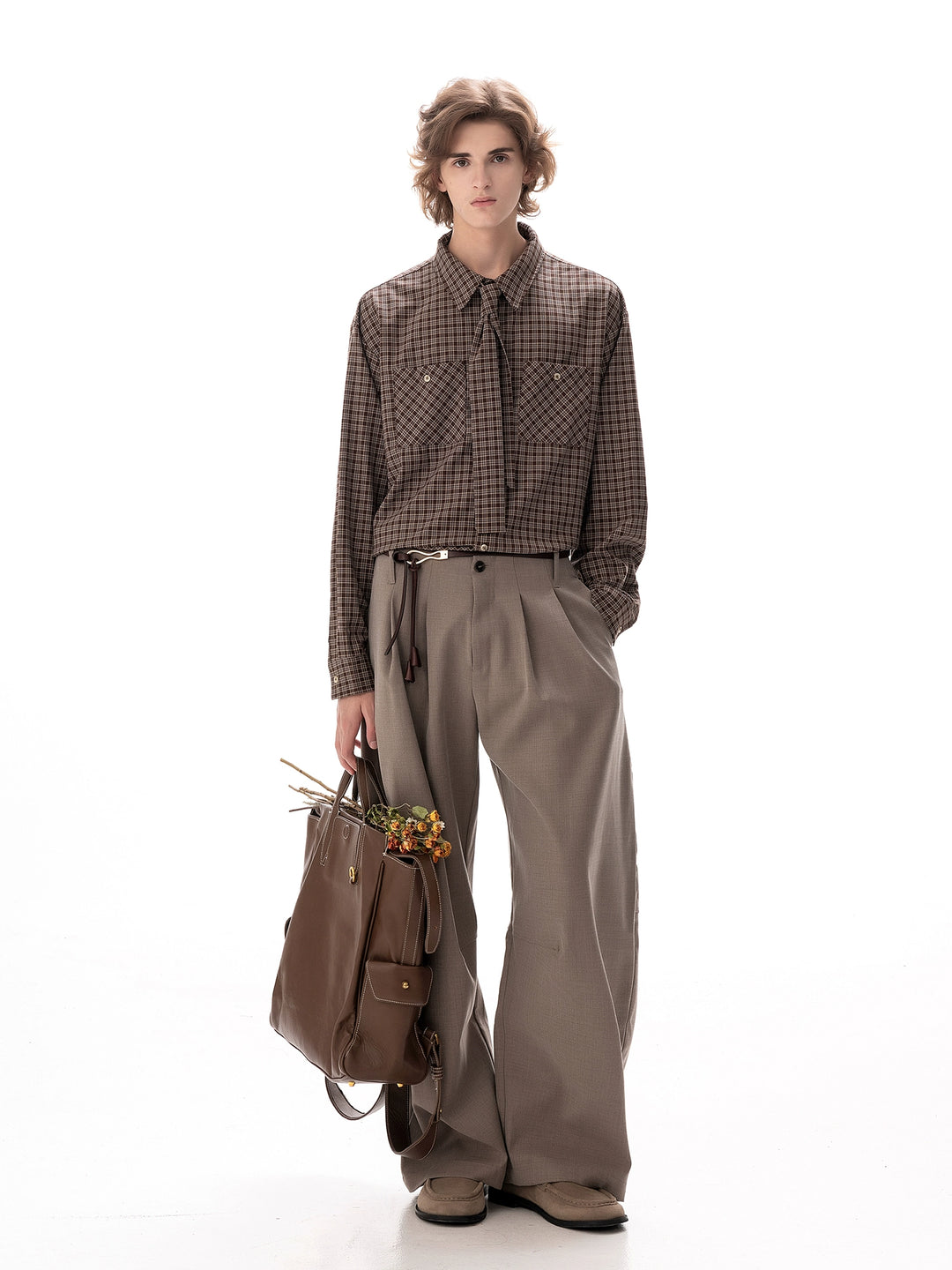 Lässiges karriertes Button-Up-Hemd