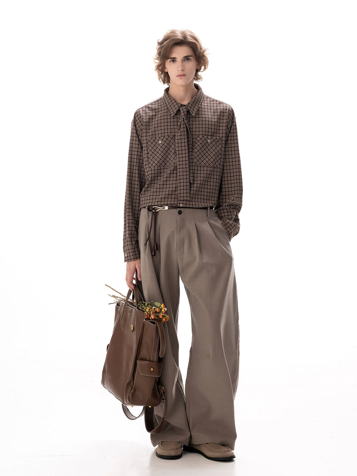 Lässiges karriertes Button-Up-Hemd