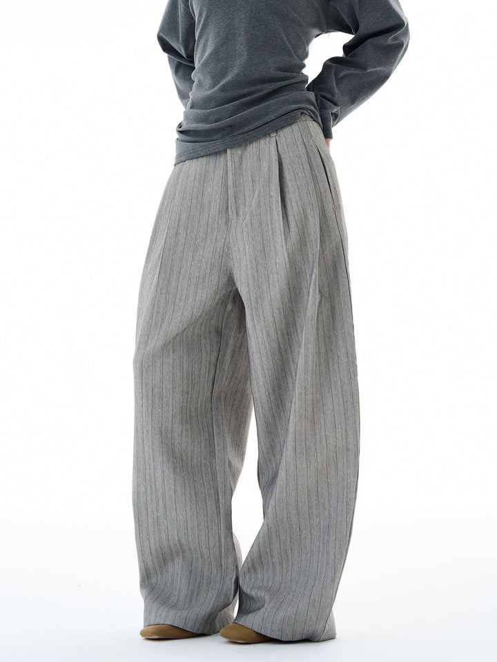 Loose Striped Wide Leg Pants
