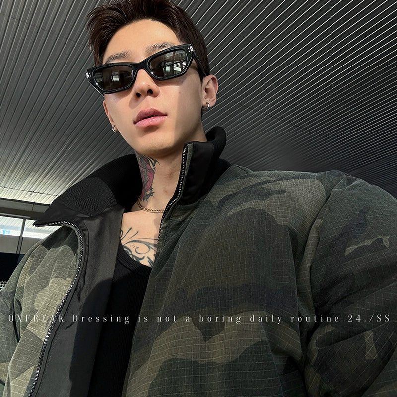 Reversible Camouflage Bomber Flight Jacket