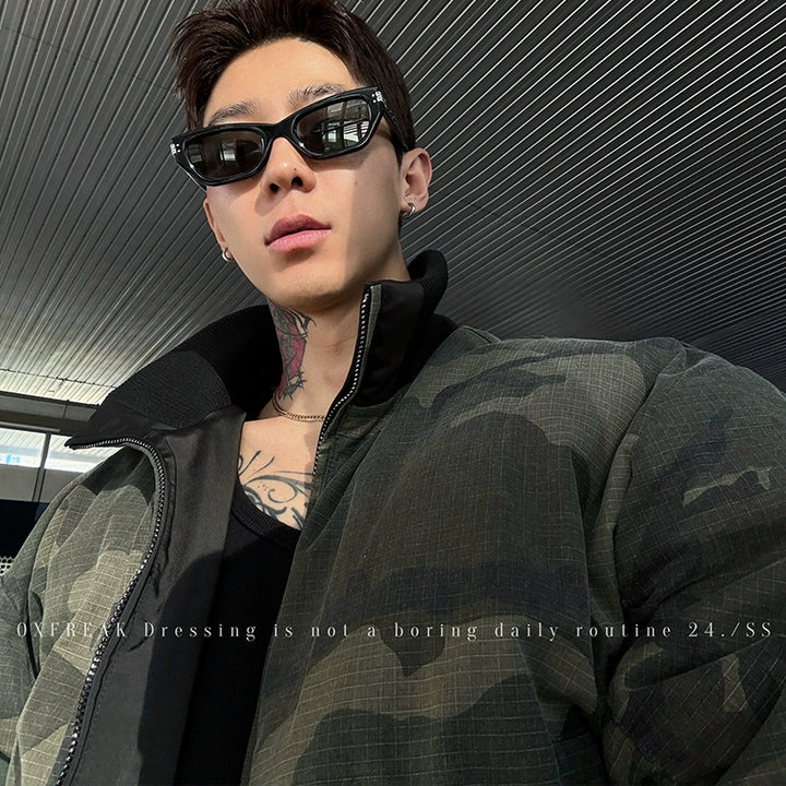 Reversible Camouflage Bomber Flight Jacket