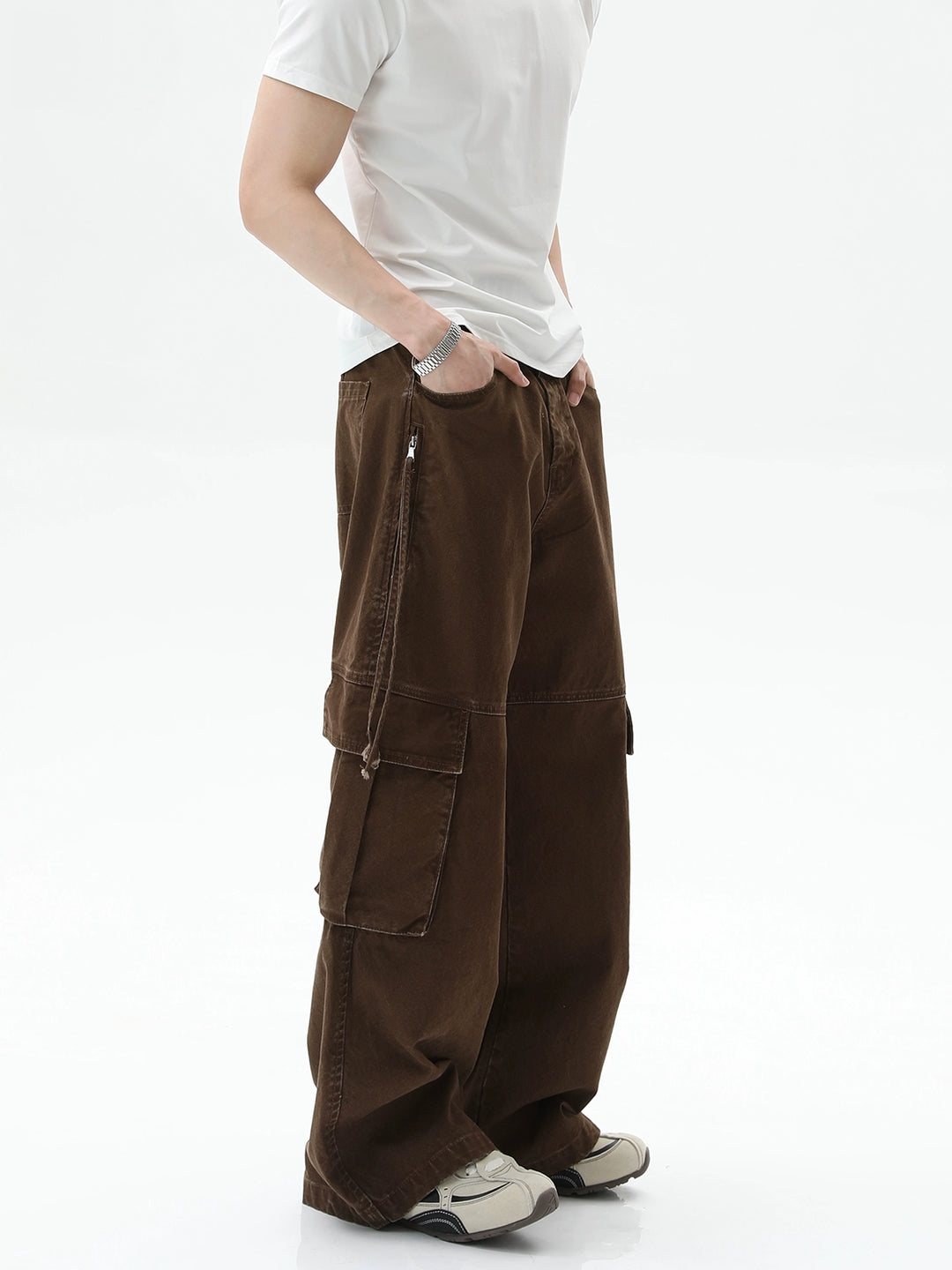 Pantalons cargo de travail amples à poches multiples