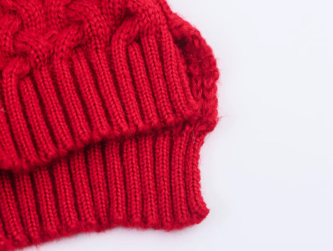 سويت شيرت بولوفر محبوك بكابل برقبة عالية