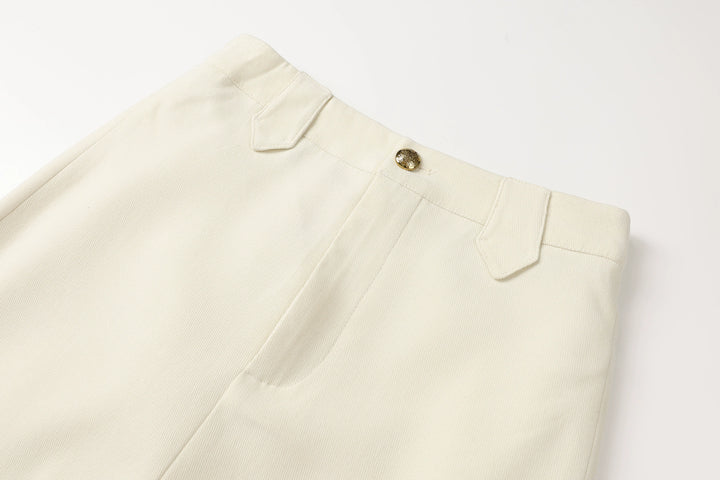 High Waist Straight Midi Slit Skirt