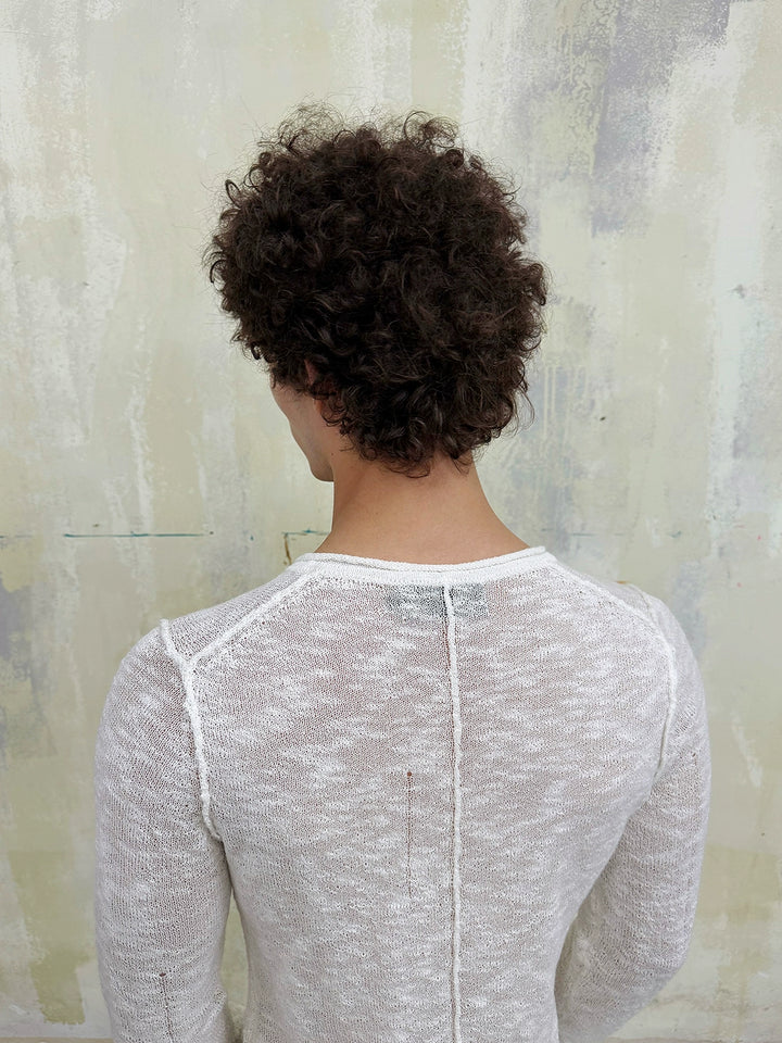 Textured Knit Slim Fit Cardigan Shirt