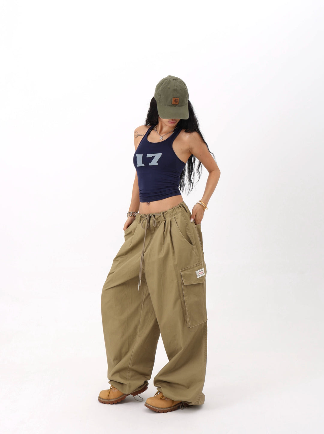 Loose Straight Leg Casual Cargo Pants