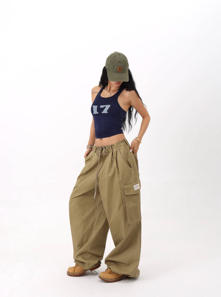 Loose Straight Leg Casual Cargo Pants