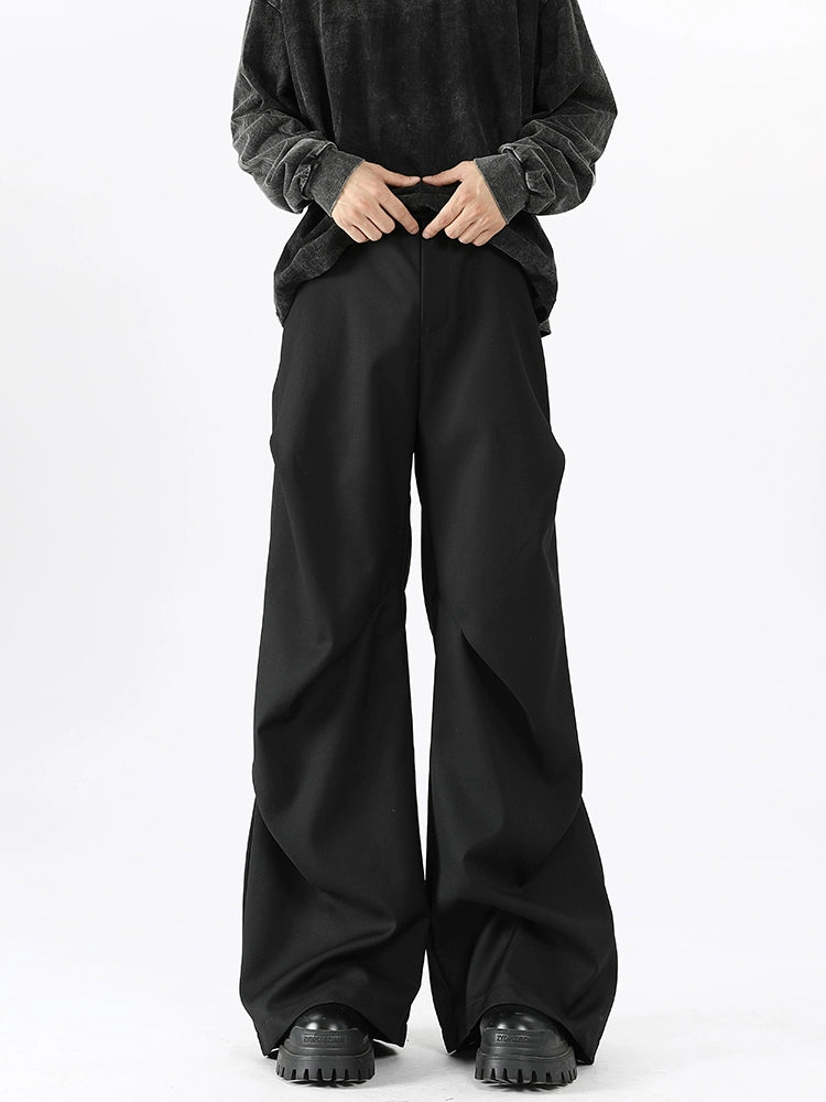 Flared Straight-Leg Pants