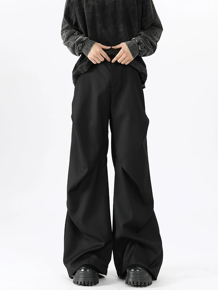 Flared Straight-Leg Pants