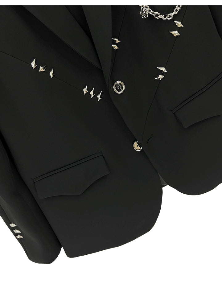 Rivet Detail Loose Jacket