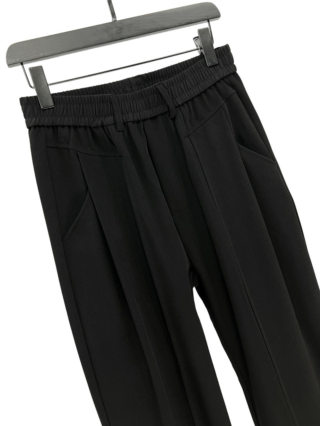 Faltenrockweite Hose mit elastischem Bund