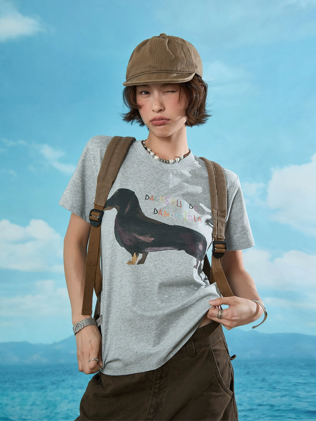 Sausage Dog Graphic Relaxed Fit T-shirt