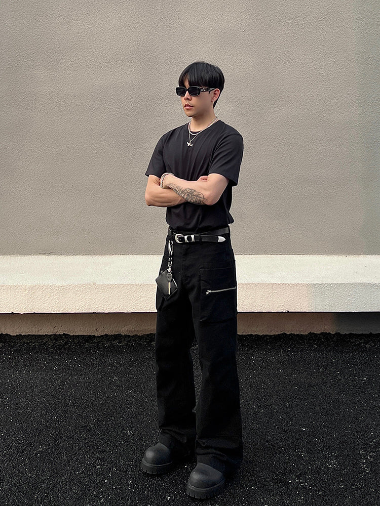 Multiple Pockets Straight-leg Cargo Pants