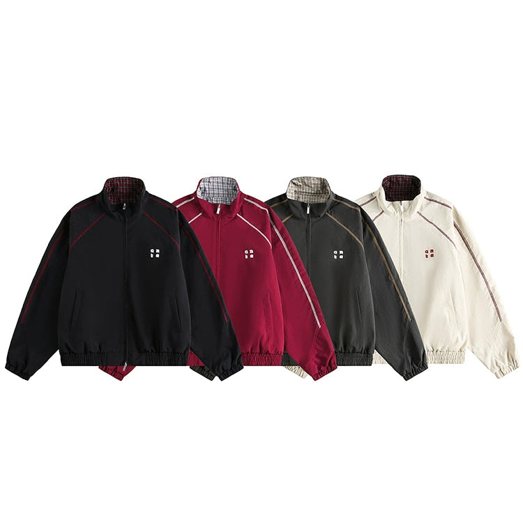 Chaqueta deportiva de cuello alto retro para exterior