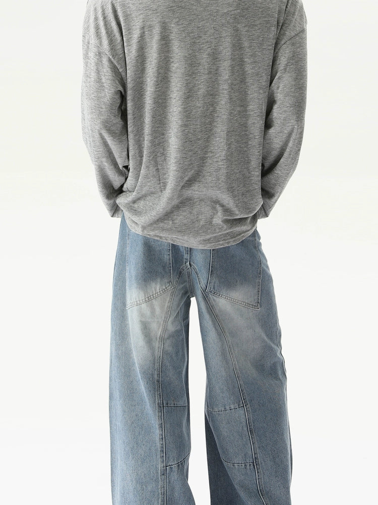 Rechtdoor Losse Wijde-Pijpen Jeans Broek