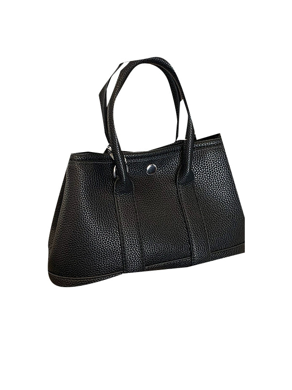 Black Shoulder Bag with Top Handle