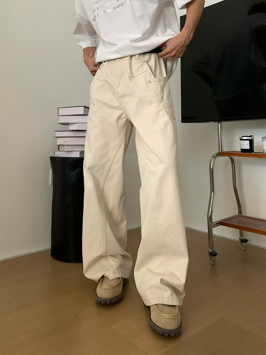 Wide-Leg Casual Cargo Pants