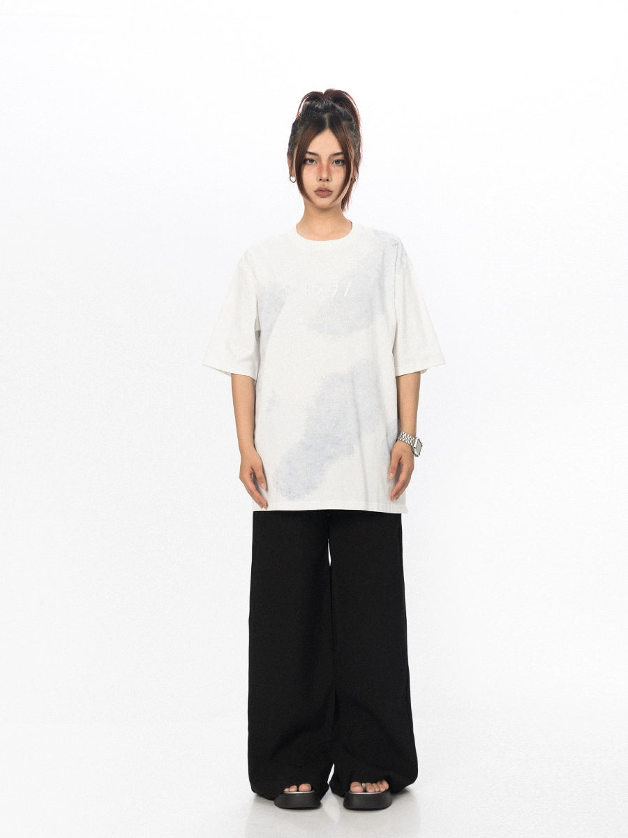 Embroidered Tie-Dye Loose Fit T-Shirt