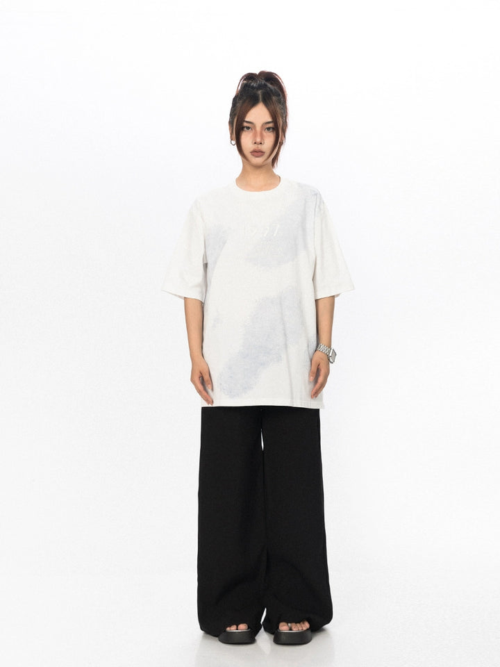 Embroidered Tie-Dye Loose Fit T-Shirt