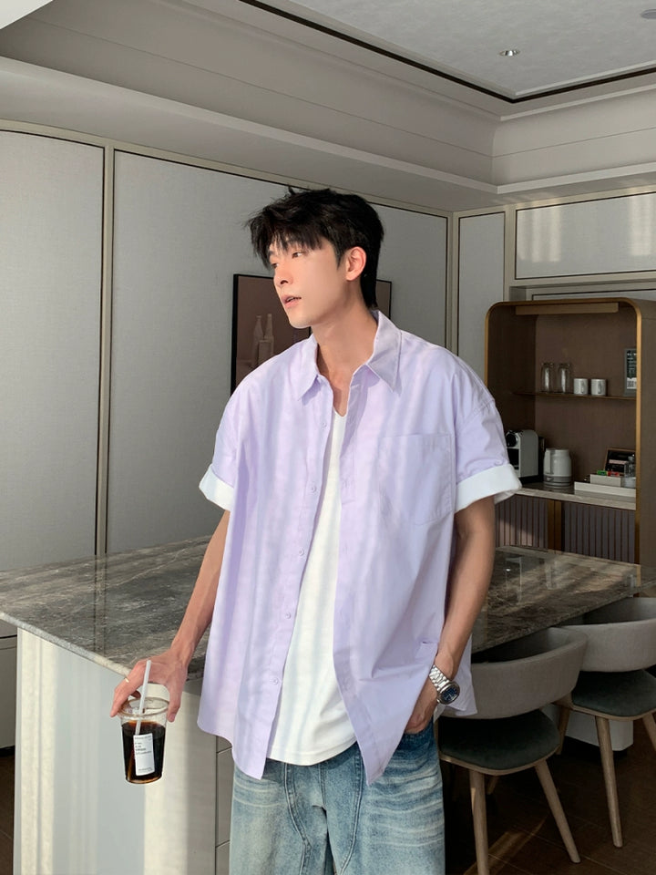 Short Sleeve Casual Button-Up Shirt