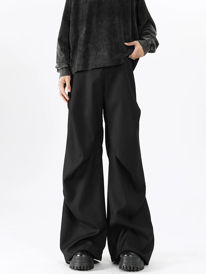 Flared Straight-Leg Pants