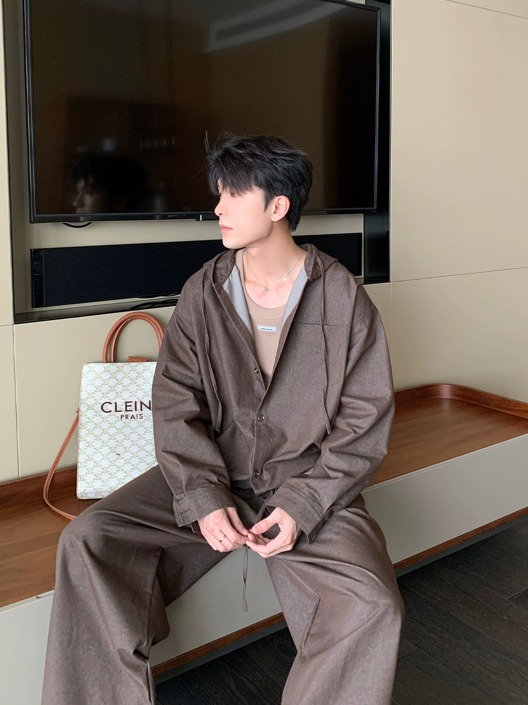 Hooded Shirt and Pants (Sold separately)