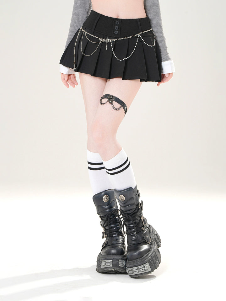 A-line Pleated Mini Skirt