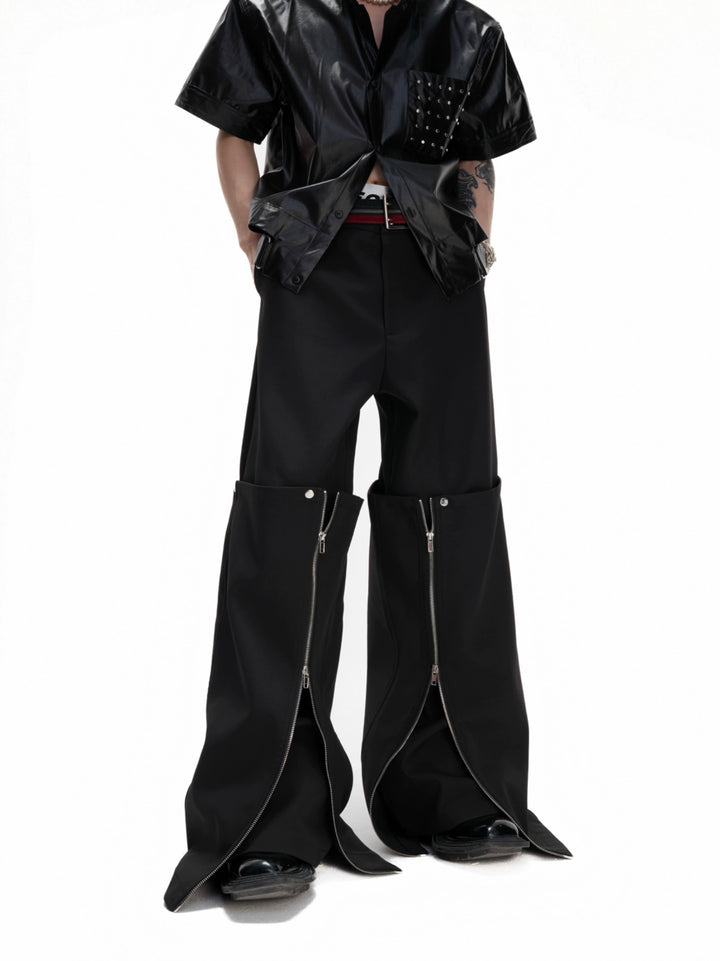 Double-Layer Detachable Wide Leg Pants