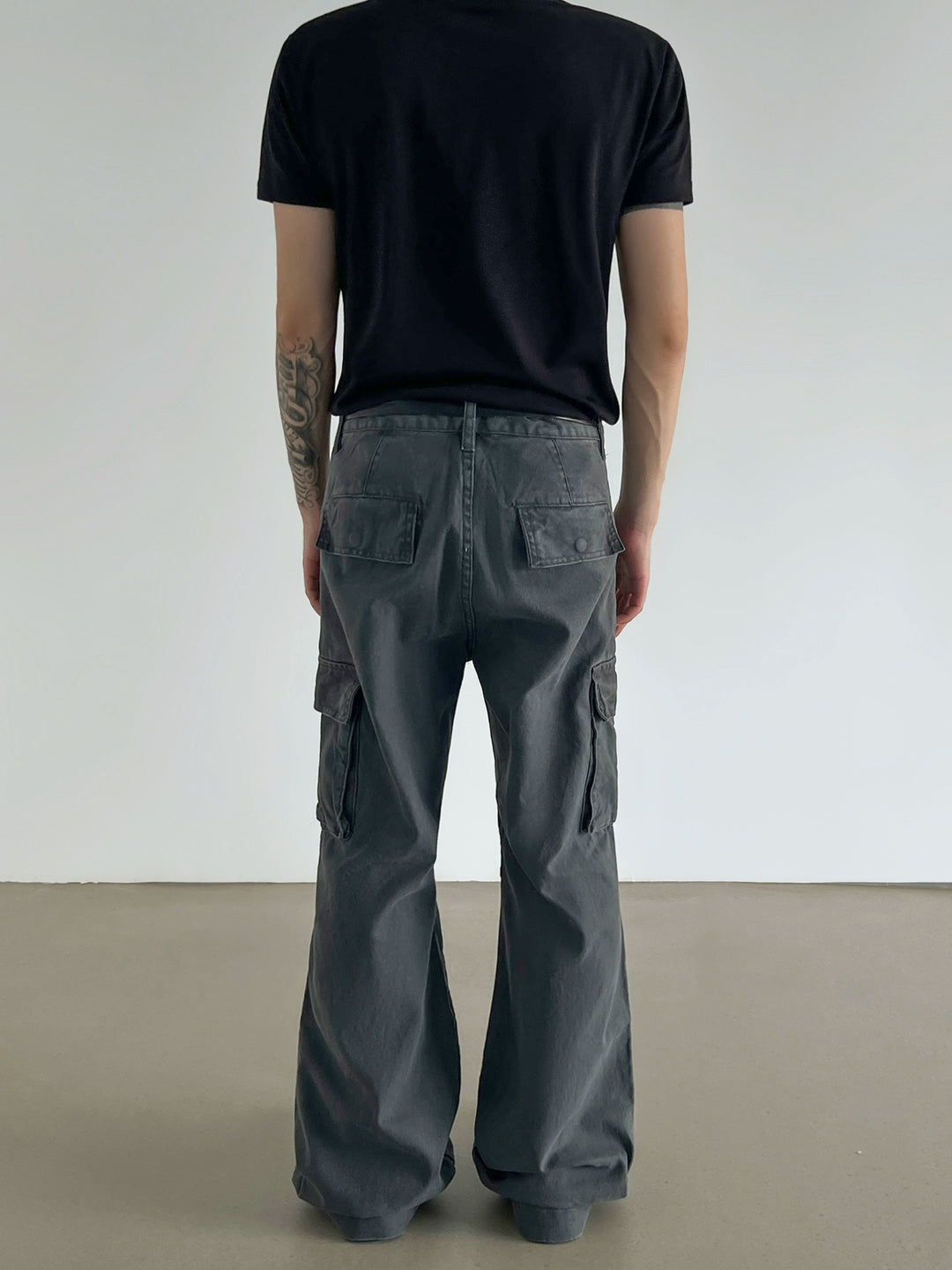 Multi-Pocket Casual Flared Cargo Pants