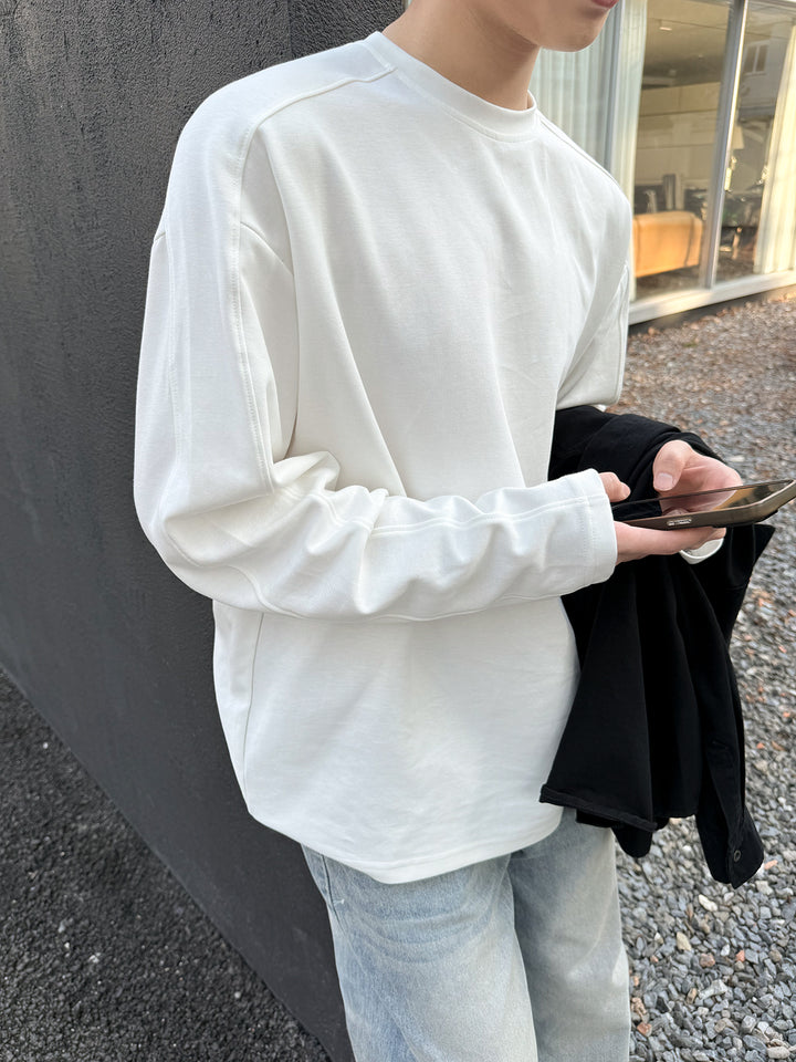 Drop Shoulder Long Sleeve Pullover