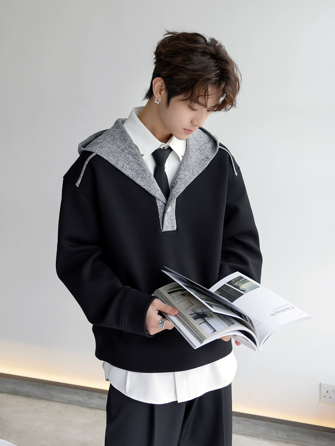 Hooded Half-Zip Sweatshirt