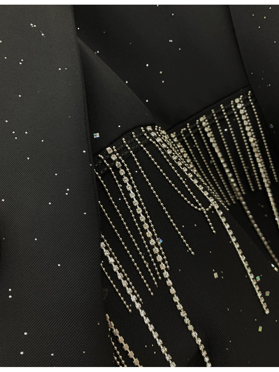 Tassel Chain Starry Pattern Jacket